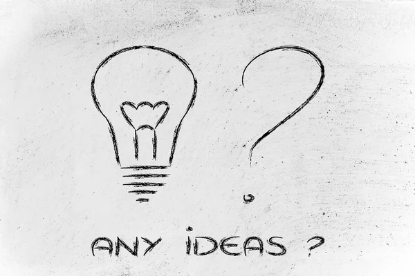 Ideas anyone? seeking for new idea — Stock Photo, Image