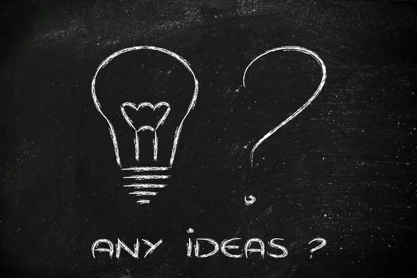 Ideas anyone? seeking for new idea — Stock Photo, Image