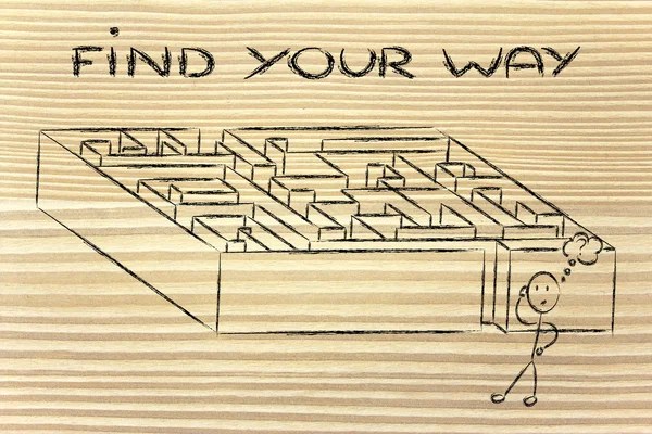 Metaphor maze design — Stock Photo, Image