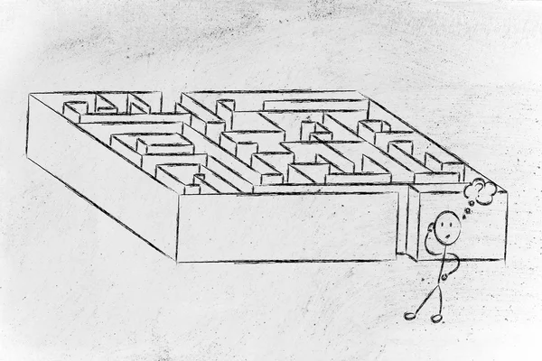 Metafor labirent tasarım — Stok fotoğraf