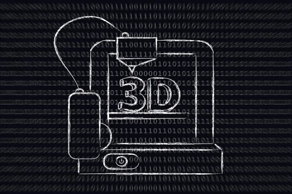 3D tiskárna — Stock fotografie