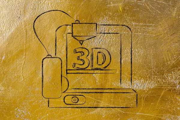 Drukarka 3D — Zdjęcie stockowe