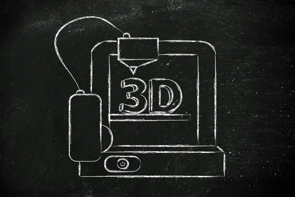 3D tiskárna — Stock fotografie