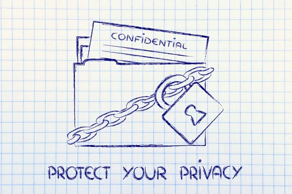 Protection de la vie privée et portection d'informations confidentielles — Photo