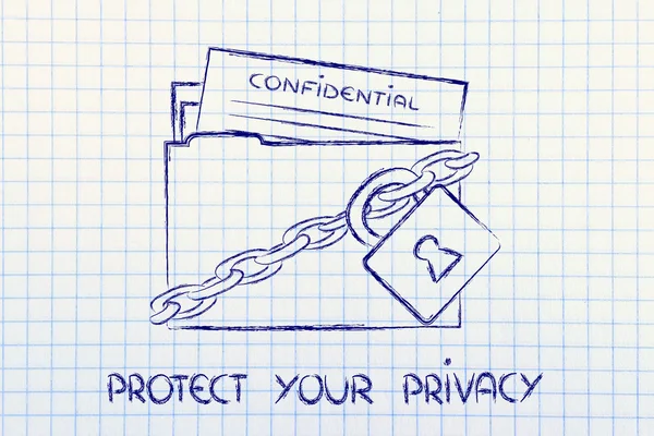 Privacy and confidential information portection — Stock Photo, Image