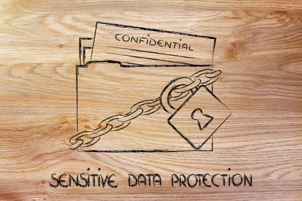 Privacy en vertrouwelijke informatie portection — Stockfoto