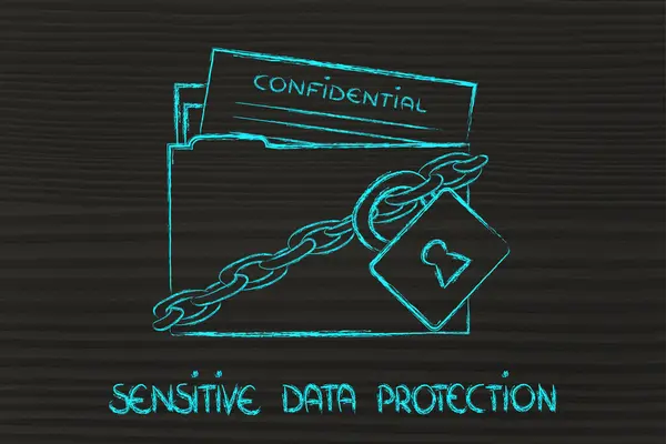 Privat och konfidentiell information portection — Stockfoto