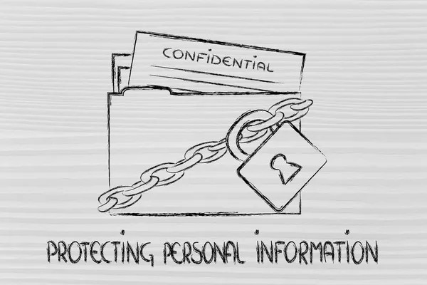 Προστασία της ιδιωτικής ζωής και εμπιστευτικές πληροφορίες portection — Φωτογραφία Αρχείου