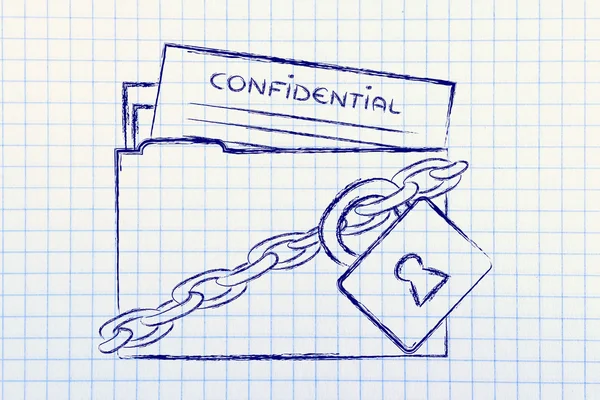 Privacidad y portación de información confidencial —  Fotos de Stock