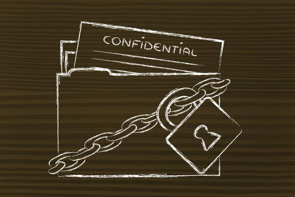Конфиденциальность и перенос конфиденциальной информации — стоковое фото
