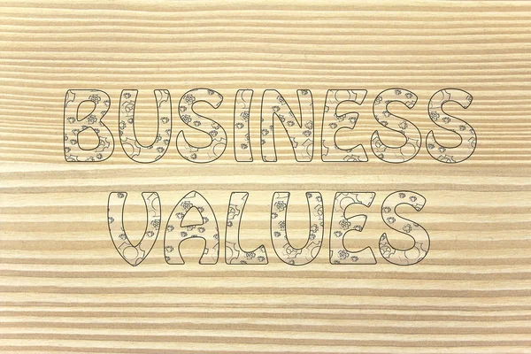 Επιχειρηματικές αξίες εγγράφως με λαμπερό μοτίβο gearwheels — Φωτογραφία Αρχείου