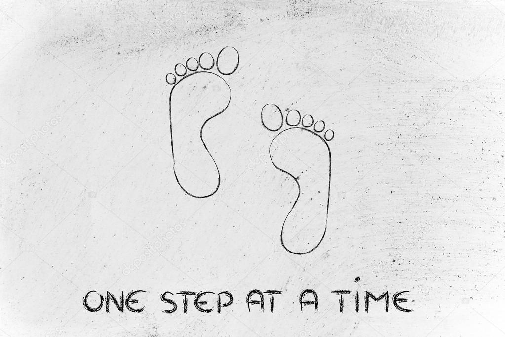 Move forward, one step at a time footprint design Stock Photo by ©Faithie 46495645