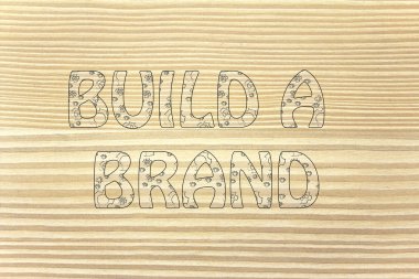 parlayan tornalama deseni ile yazılı bir marka oluşturmak