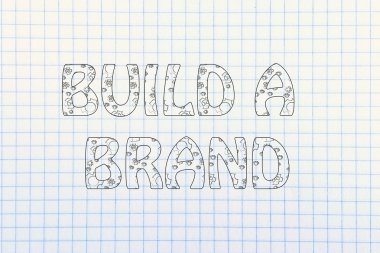 parlayan tornalama deseni ile yazılı bir marka oluşturmak