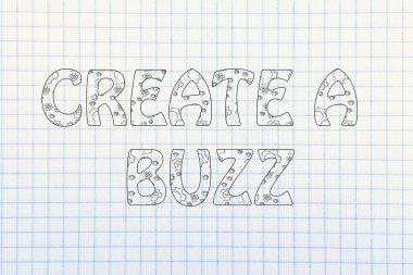 parlayan tornalama deseni ile yazılı bir vızıltı oluşturmak