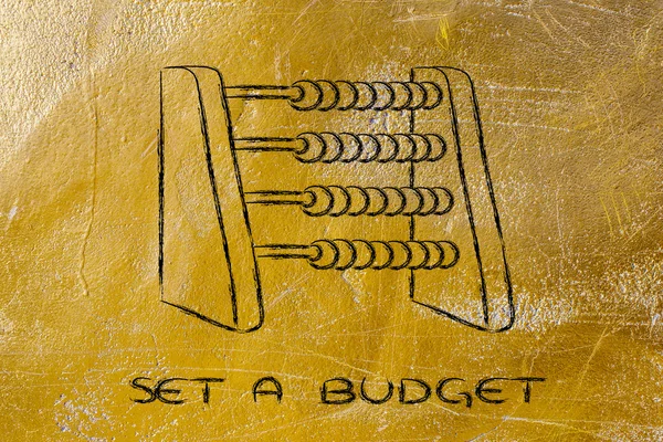 Setzen Sie ein Budget — Stockfoto