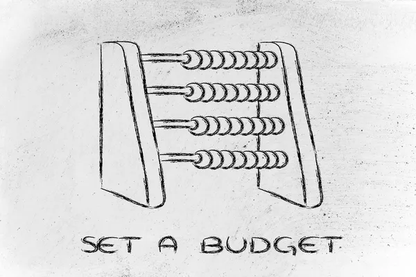 Ställa en budget — Stockfoto