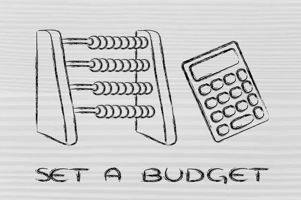 Ställa en budget — Stockfoto