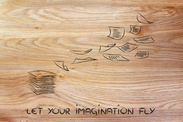 Deja volar tu imaginación — Foto de Stock
