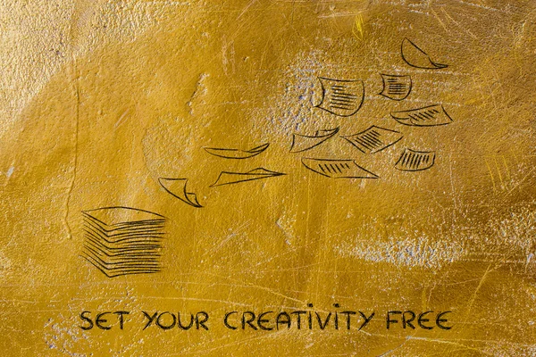Lassen Sie Ihrer Kreativität freien Lauf — Stockfoto