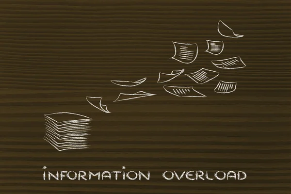 Przeciążenie informacji — Zdjęcie stockowe