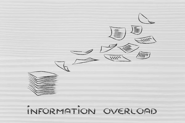 Överbelastning av information — Stockfoto