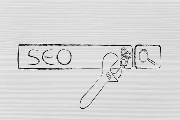 SEO, Search Engine Optimization — Fotografia de Stock