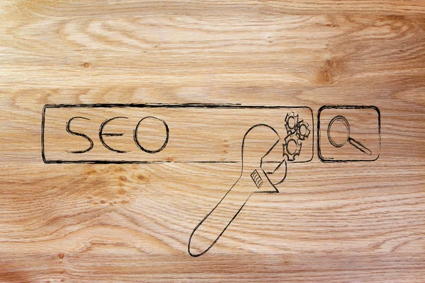 SEO, search engine optimization — Stock Photo, Image