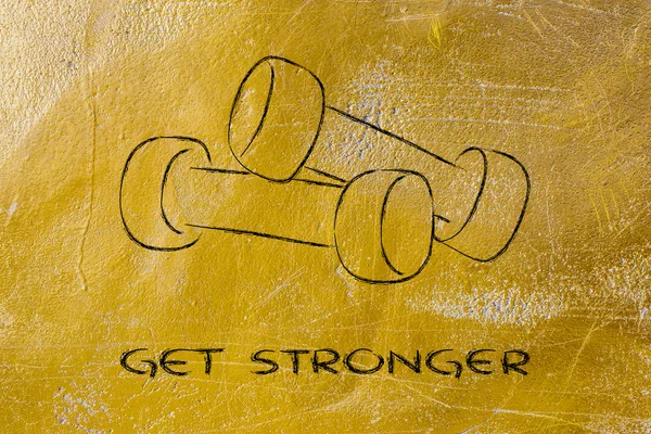 Build your strength and power, set of weights — Stock Photo, Image