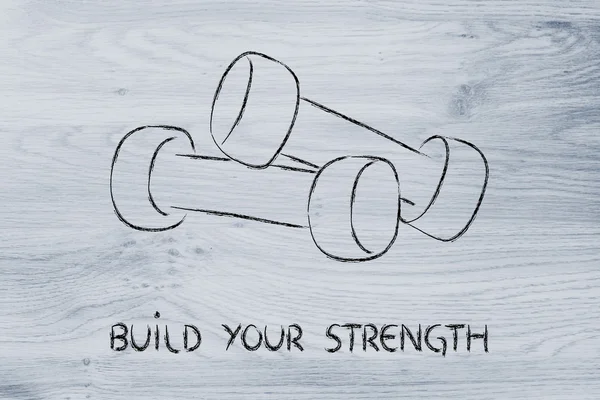 あなたの強さとパワー、重みのセットを構築します。 — ストック写真