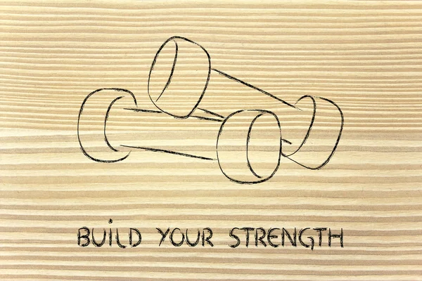 Bauen Sie Ihre Stärke und Kraft, Gewichte — Stockfoto