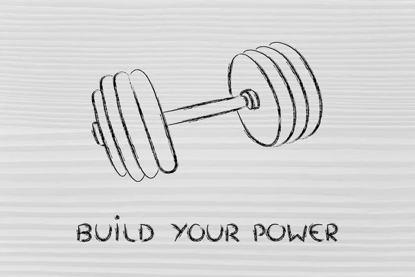 Construire votre force et votre puissance, ensemble de poids — Photo