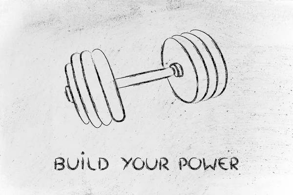 建立你的力量和权力，权重的设置 — 图库照片
