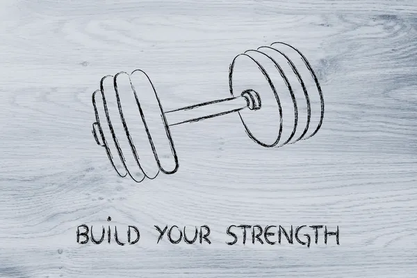 Costruire la vostra forza e potenza, insieme di pesi — Foto Stock