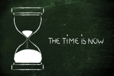 the time is now, hourglass design
