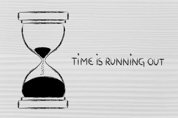 Время уходит, Песочные часы дизайн — стоковое фото