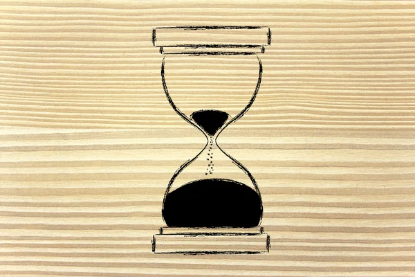 The time is now, hourglass design — Stock Photo, Image