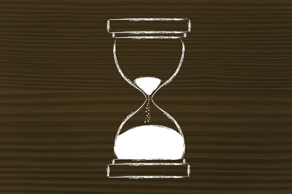 The time is now, hourglass design — Stock Photo, Image