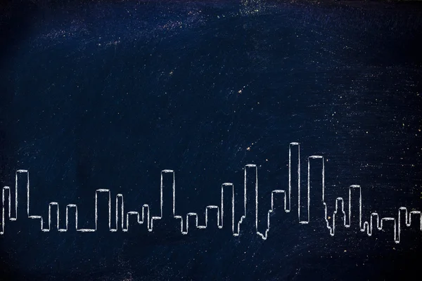 Skyline der generischen Stadt — Stockfoto