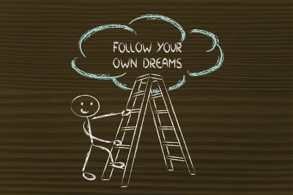 Siga seus próprios sonhos — Fotografia de Stock