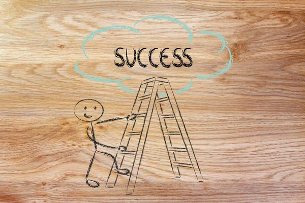 Ladder naar succes — Stockfoto