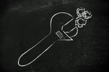 jantlar ve İngiliz anahtarı, ayarları simgesi