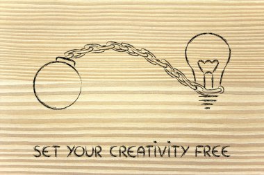 yaratıcılık ile top ve zincir ücretsiz, bir fikir ayarla 