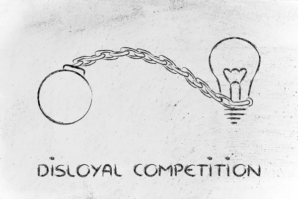Αθέμιτος ανταγωνισμός, emprisoning ιδέες — Φωτογραφία Αρχείου
