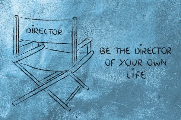 Director 's chair - Be the director of your own life — стоковое фото