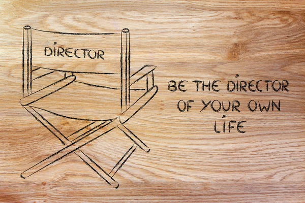 Director 's chair - Be the director of your own life — стоковое фото