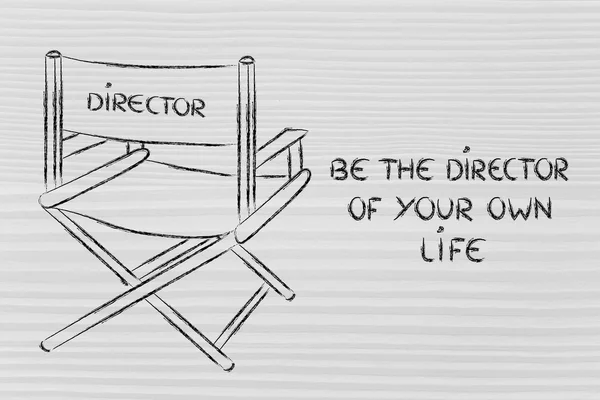 Director's chair - Be the director of your own life — Stock Photo, Image