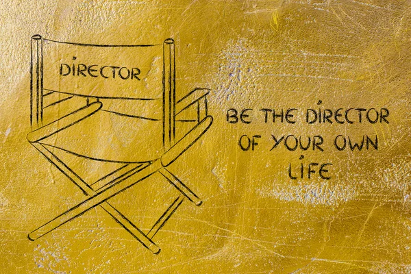Стілець режисера - будь директором власного життя — стокове фото