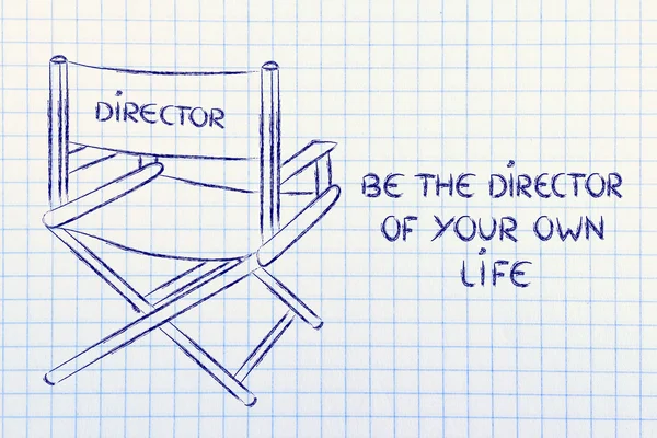 Regissörsstolen - vara chef för ditt eget liv — Stockfoto