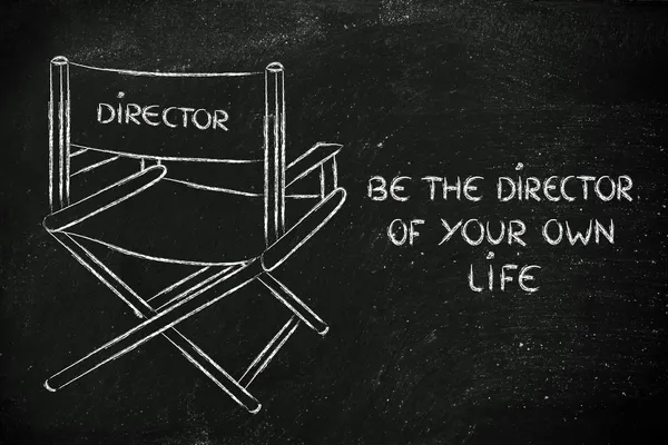 Director's chair - Be the director of your own life — Stock Photo, Image